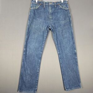Wrangler 13MWZ Cowboy Cut Jeans 38x34 Made USA Vintage Blue Denim Western Work
